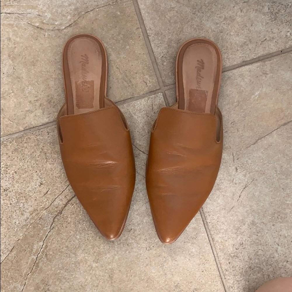 Madewell Leather Gemma Mule in English Saddle 9